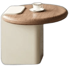 奶油風邊几 TA267 胡桃卡其 產品圖
